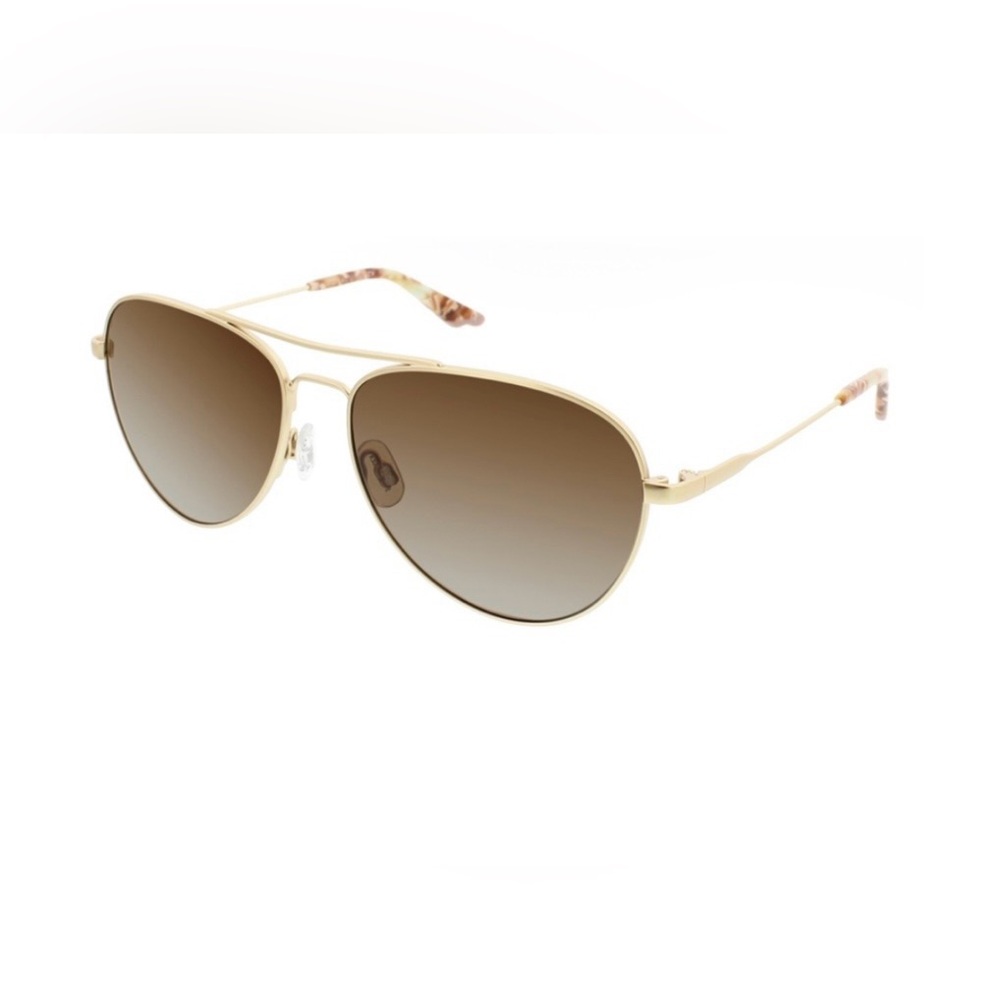 Steve Madden Women’s Aviator Sunglasses Gold & White Style S5231